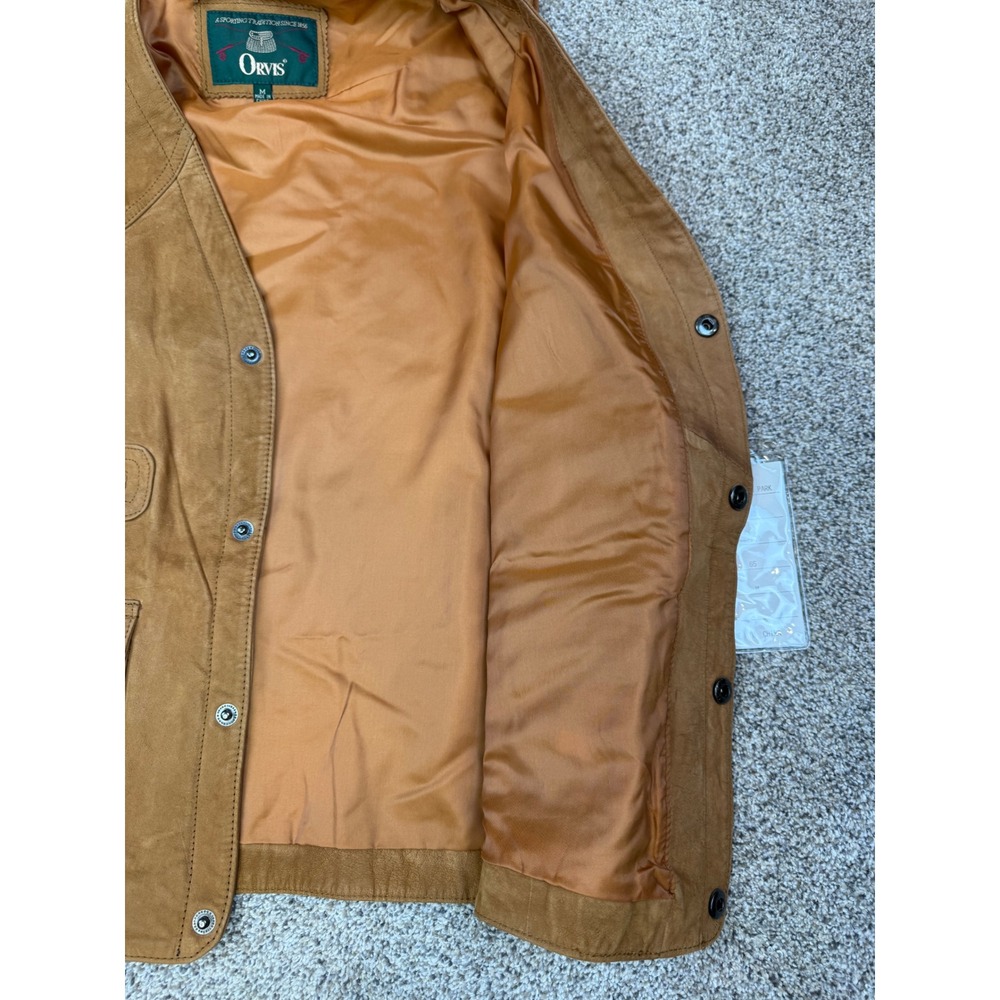 Orvis Mens Leather Sporting Field Vest Brown Suede M573 M - Picture 7 of 11